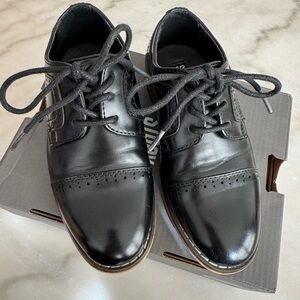 Stacy Adams Dickinson Black Cap-Toe Kids Dress Shoes